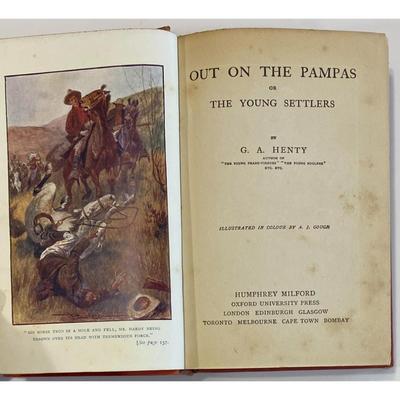 Antique Out On The Pampas By G.A. Henty hardcover