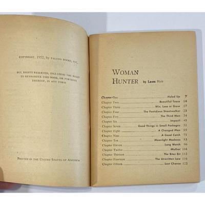 Vintage Woman Hunter By Laura Hale 1952 softcover Falcon Books Lorenz Heller