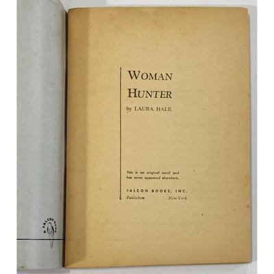 Vintage Woman Hunter By Laura Hale 1952 softcover Falcon Books Lorenz Heller