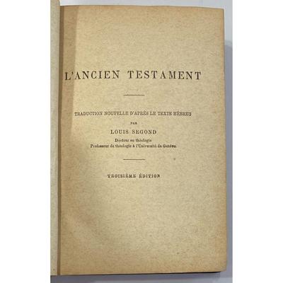 Antique La Sainte Bible By Louis Segond & Hugues Oltramare 1879 hardcover