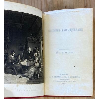 Antique Shadows And Sunbeams By T.S. Arthur 1854 hardcover