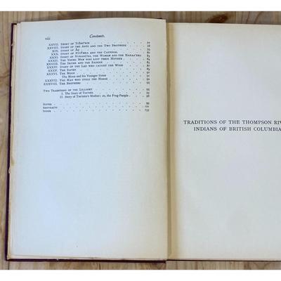 Antique Traditions Thompson River Indians British Columbia James Teit 1898 HC