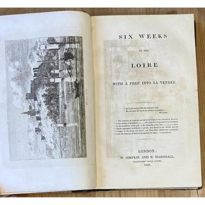 Antique Six Weeks On Loire With A Peep Into La Vendee Elizabeth Strutt 1833 HC