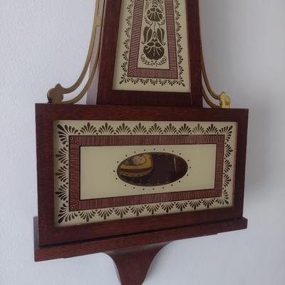 Antique Seth Thomas Banjo Wall Clock with Mahogany Case Key-Wind and Pendulum