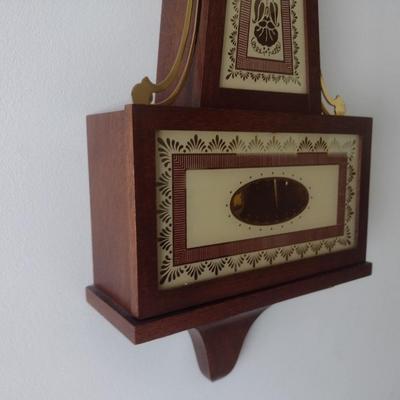 Antique Seth Thomas Banjo Wall Clock with Mahogany Case Key-Wind and Pendulum