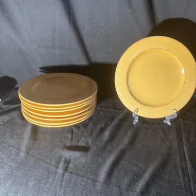 Eight Pier One Toscana Gold Salad Plates (LR-MG)