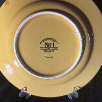 Eight Pier One Toscana Gold Salad Plates (LR-MG)