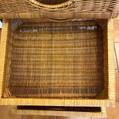Three Drawer Wicker and Metal Storage Tower and More (K-BC)