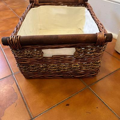 Three Drawer Wicker and Metal Storage Tower and More (K-BC)