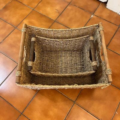 Three Drawer Wicker and Metal Storage Tower and More (K-BC)