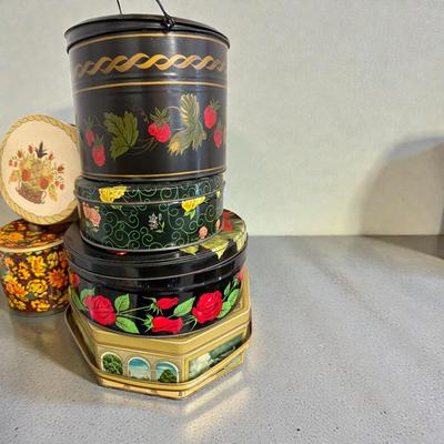 Assortment of Tin Boxes