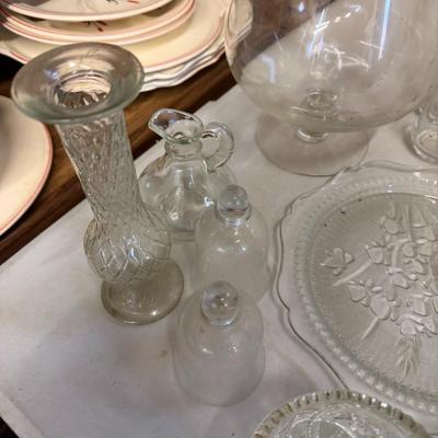 Lot of Clear Glass Items