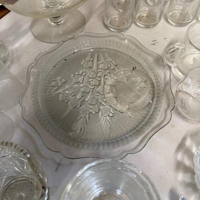 Lot of Clear Glass Items