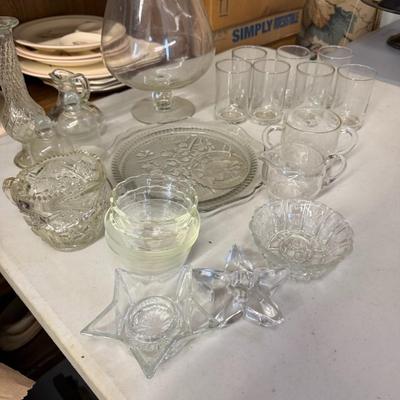 Lot of Clear Glass Items