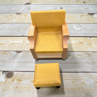 Vintage Strombecker wooden Dollhouse Living Room Furniture Set