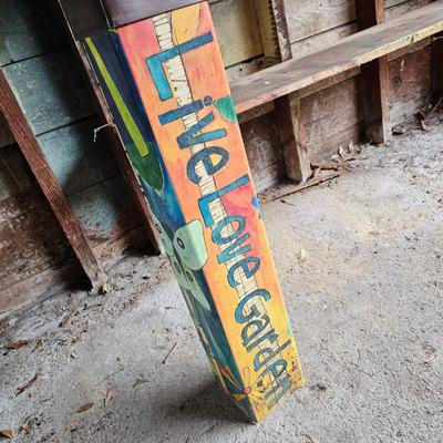 Love Garden Art Pole Birdbath (G-JS)