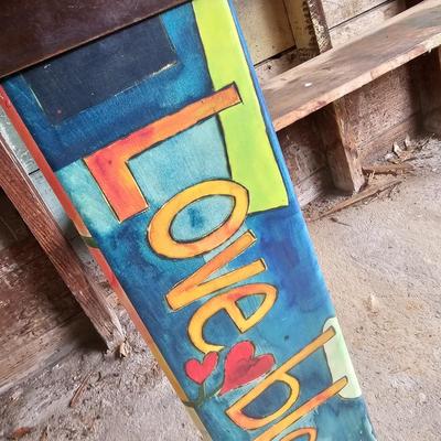 Love Garden Art Pole Birdbath (G-JS)