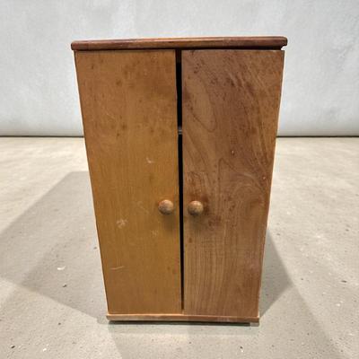 Vintage Strombecker Wooden Dollhouse Wardrobe