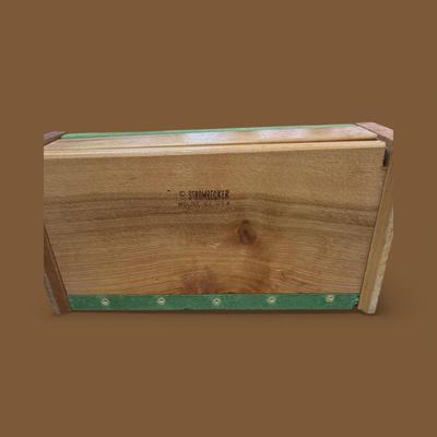 Vintage Strombecker Wooden Dollhouse Green Flocked Sofa