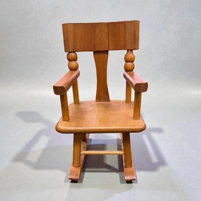 Vintage Strombecker Wooden Dollhouse Rocking Chair