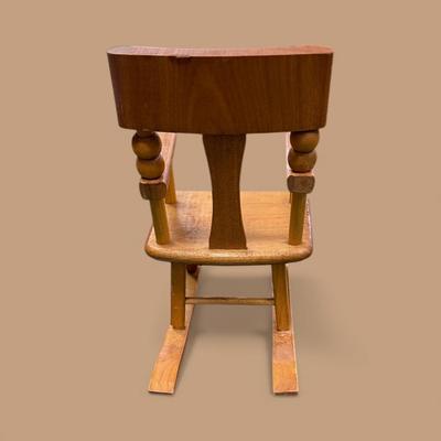 Vintage Strombecker Wooden Dollhouse Rocking Chair