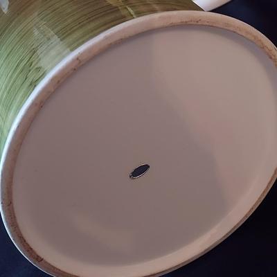 Arnart/Capodimonte Garden Harvest Soup Tureen w/ Lemon Lime Canisters (P-BBL)