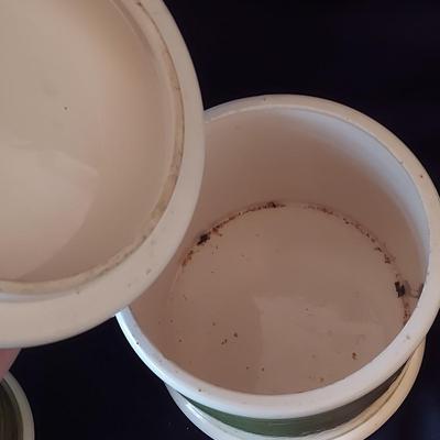 Arnart/Capodimonte Garden Harvest Soup Tureen w/ Lemon Lime Canisters (P-BBL)