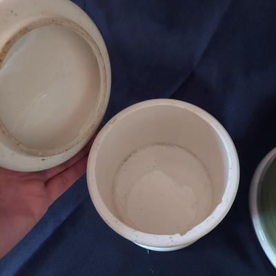 Arnart/Capodimonte Garden Harvest Soup Tureen w/ Lemon Lime Canisters (P-BBL)