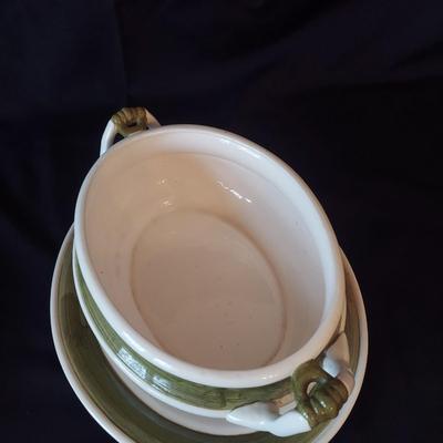 Arnart/Capodimonte Garden Harvest Soup Tureen w/ Lemon Lime Canisters (P-BBL)