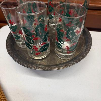 Set of Glasses and broom