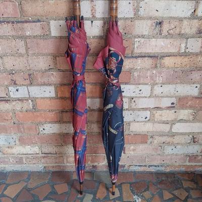 Two Preppy Print Golf Umbrellas (E-BBL)