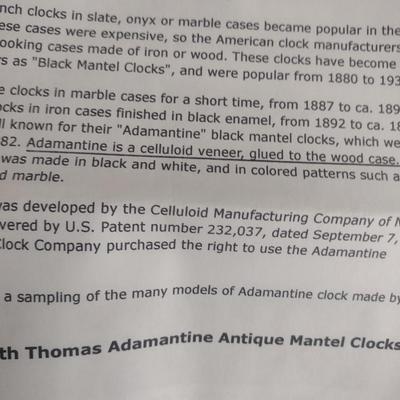 Antique Seth Thomas Adamantine Wood Case Mantle Clock Chime Key-Wind