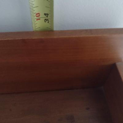 Antique Solid Wood Washstand with Single Drawer and Stretcher Shelf