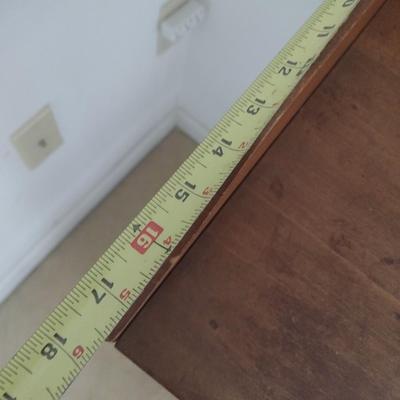 Antique Solid Wood Washstand with Single Drawer and Stretcher Shelf