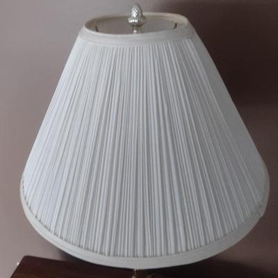 Brass Candlestick Post Table Lamp with Shade