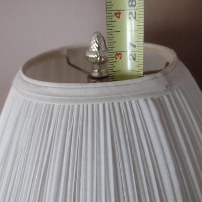 Brass Candlestick Post Table Lamp with Shade