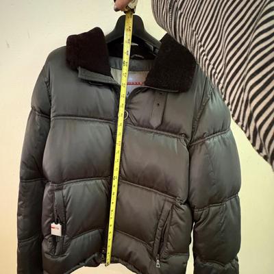 Prada Down Jacket with Sherpa Collar, Men’s (E-BBL)