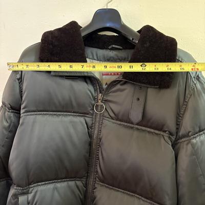 Prada Down Jacket with Sherpa Collar, Men’s (E-BBL)