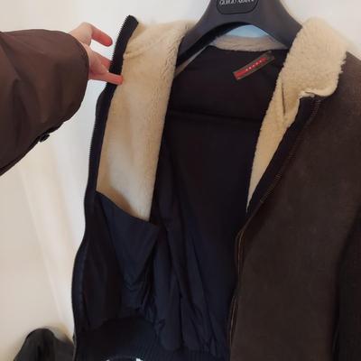 Prada Leather Front Bomber Jacket (E-BBL)