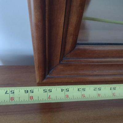 Thomasville Cherry Finish 9 Drawer Stretch Dresser with Sweater Drawers and Mirror