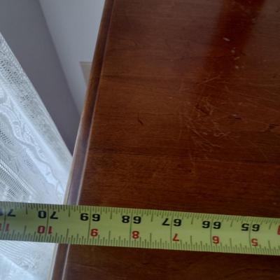 Thomasville Cherry Finish 9 Drawer Stretch Dresser with Sweater Drawers and Mirror