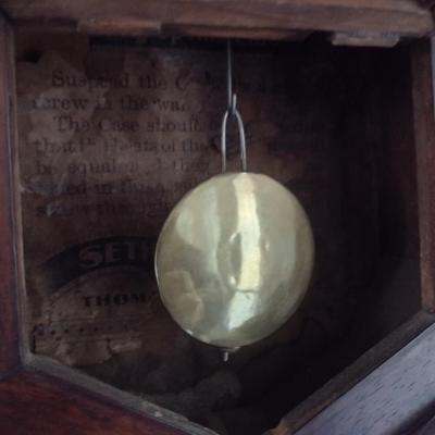 Antique Seth Thomas Regulator Style Wall Clock Pendulum and Key-Wind