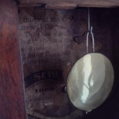Antique Seth Thomas Regulator Style Wall Clock Pendulum and Key-Wind