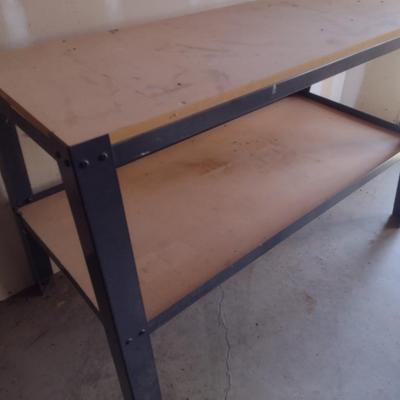 Metal Framed Double Tier Work Bench