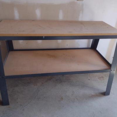 Metal Framed Double Tier Work Bench