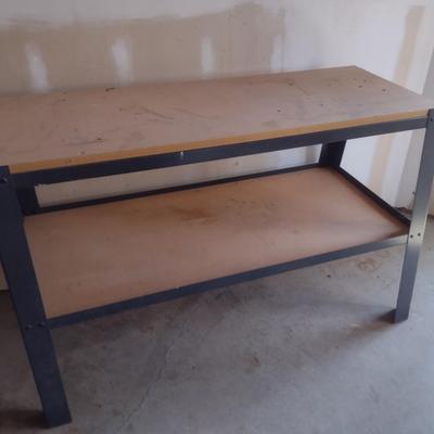 Metal Framed Double Tier Work Bench