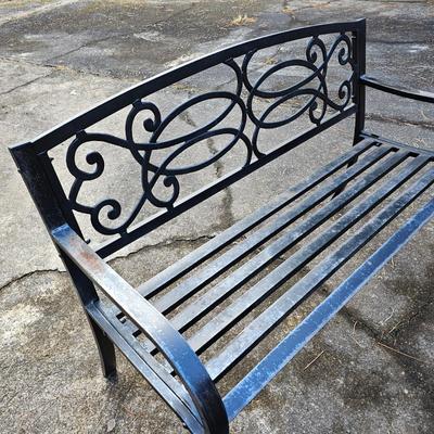 Wrought Iron Three Seat Bench (BP-JS)