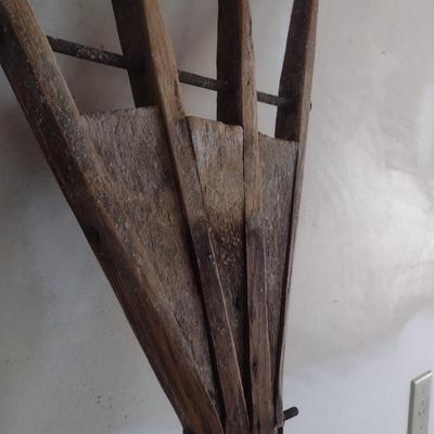 Vintage Amish Wood Hay Rake
