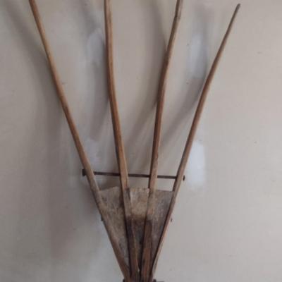 Vintage Amish Wood Hay Rake