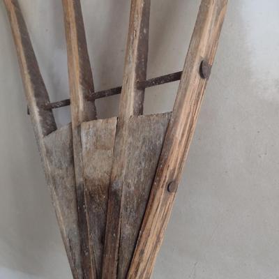 Vintage Amish Wood Hay Rake